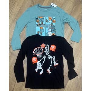 Childrens Place/Old Navy T-shirts Boys Long Sleeve Lot Basketball Size 7/8 NEW